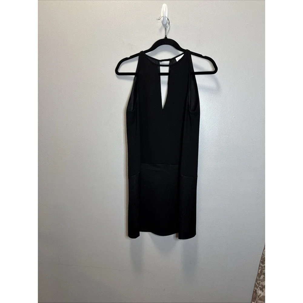 Parker Women's Dress Size XS keyhole Dress Black Mixed Media Lined